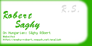 robert saghy business card